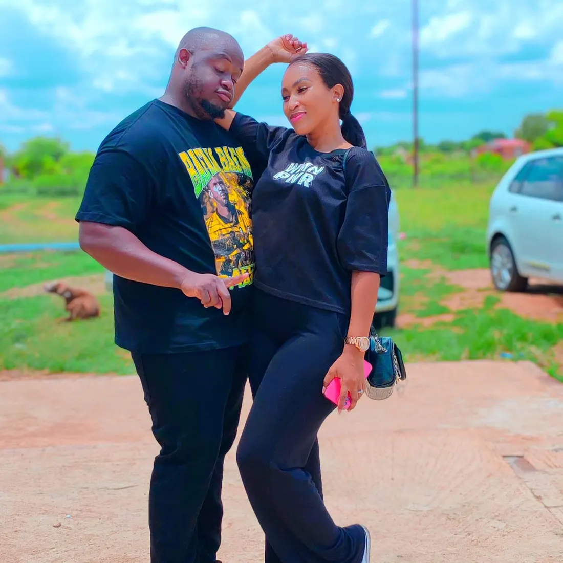 Oscar with his wife Thandeka